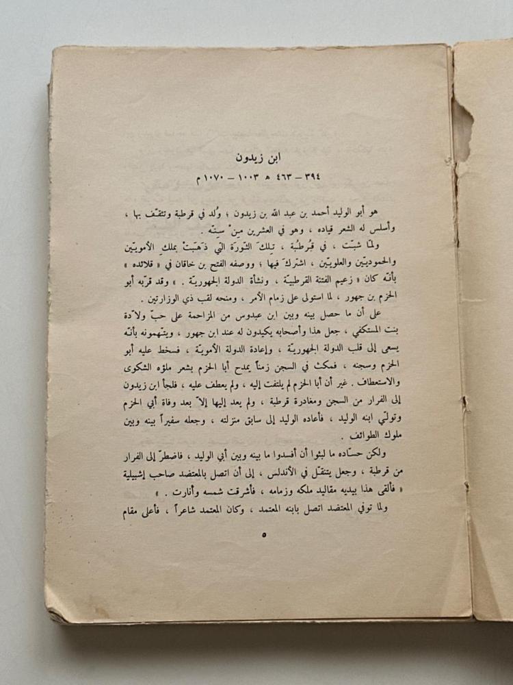 ديوان ابن زيدون - غلاف