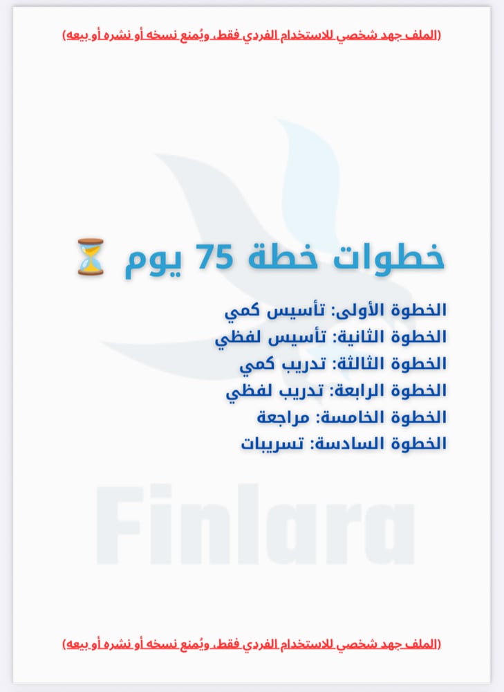 خطة 75 يوم شاملة لاختبار القدرات الورقي - المسارات العلمية ١٤٤٨هـ