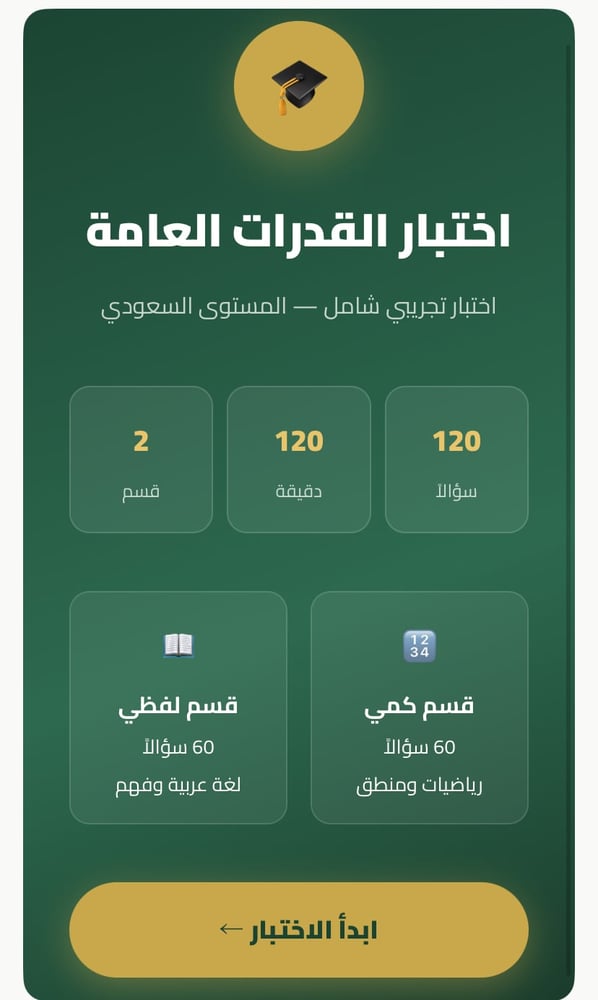 خطة 60 يوم شاملة لاختبار القدرات المحوسب
