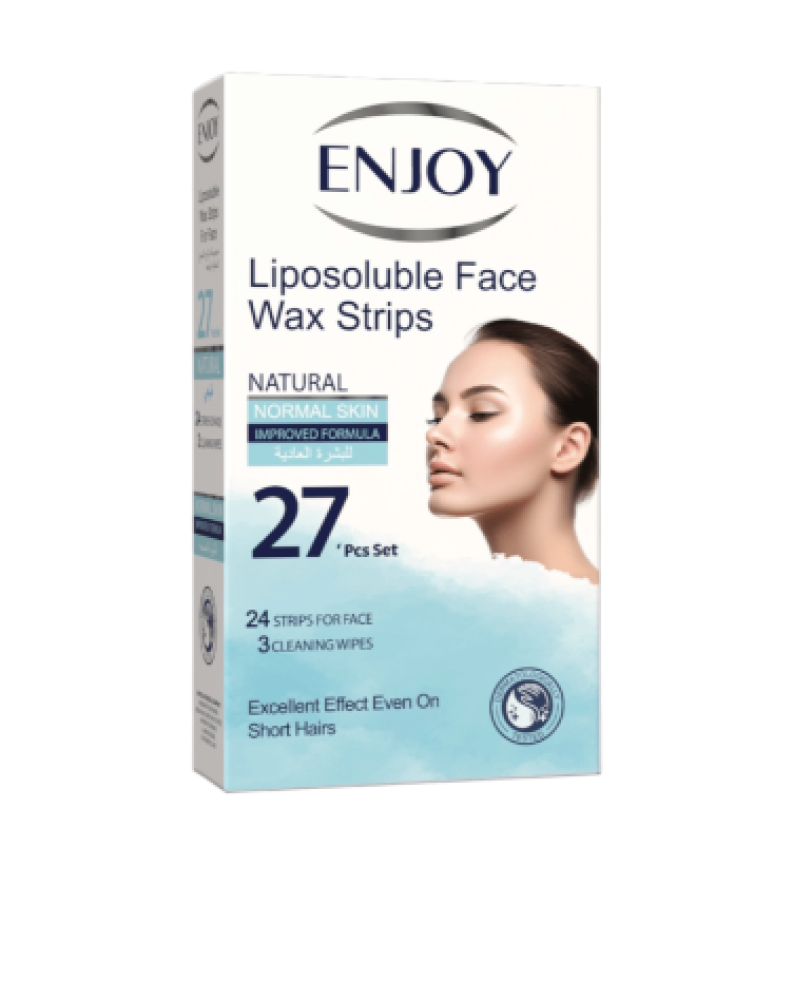 Enjoy Face Wax Strips Natural Normal Skin 27 Pcs