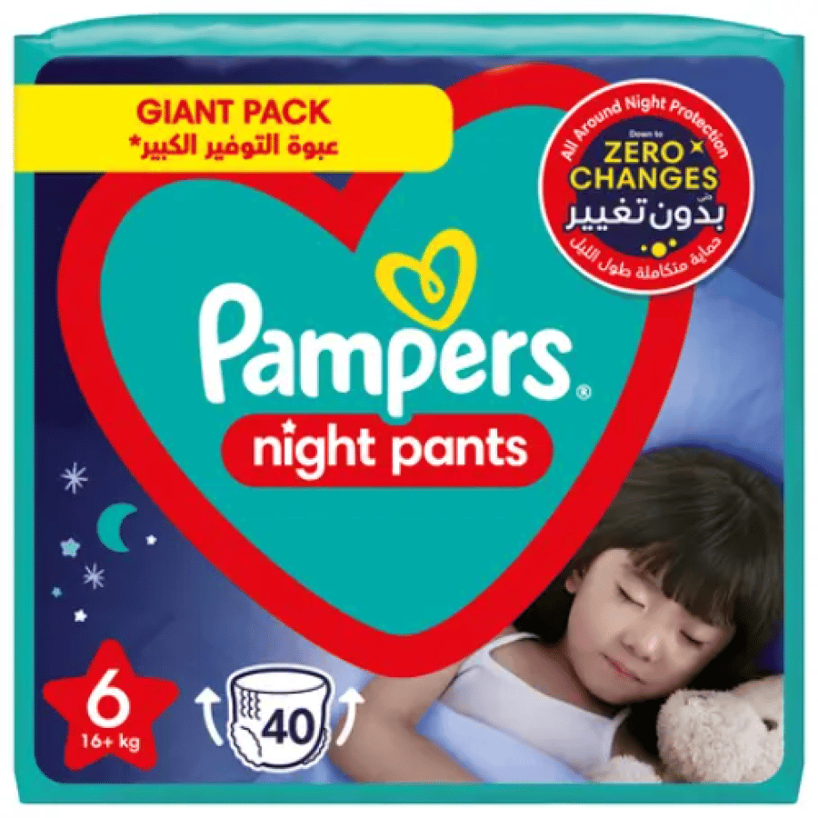 Pampers Pants Night Size (6) Mega Pack 40 Pants