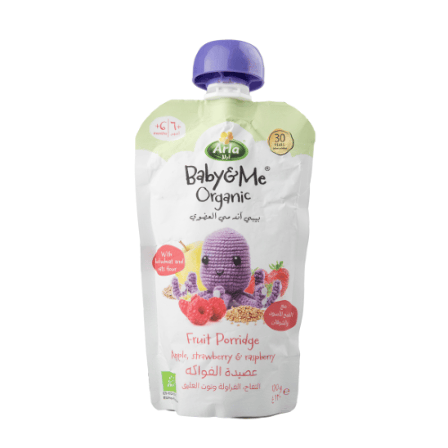 Arla Baby&Me Organic Porridge Strawberry & Raspberry 120gm
