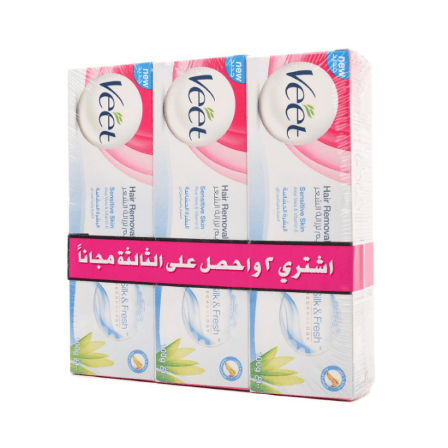 فيت كريم لازالة الشعر للبشرة الحساسه بالصبار (2+1مجانا)
