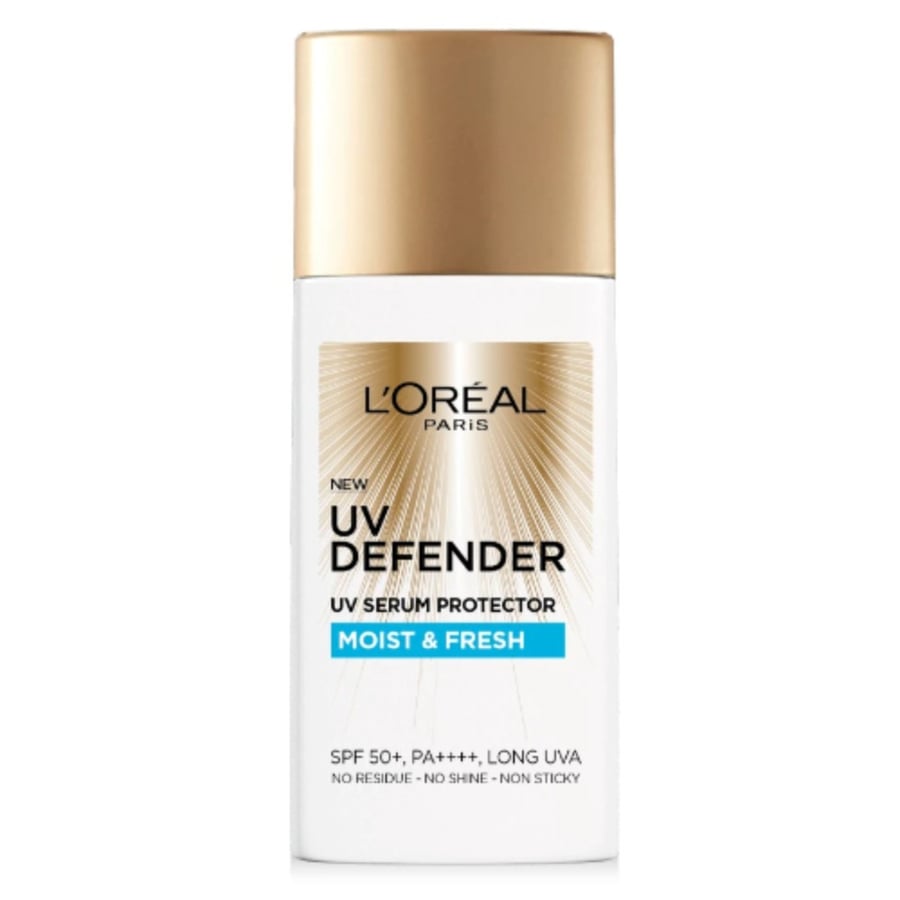 لوريال كريم واقي من الشمس SPF50+ يو في ديفندريرطيب البشرة ومضاد للشيخوخة مع حمض الهيالورونيك، 50 مل