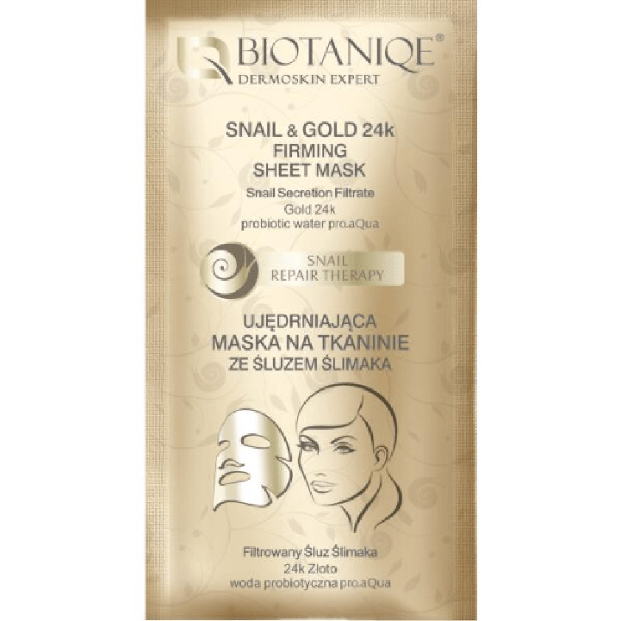 Biotaniqe Snail&24k Gold Firming Sheet Mask 15 ml