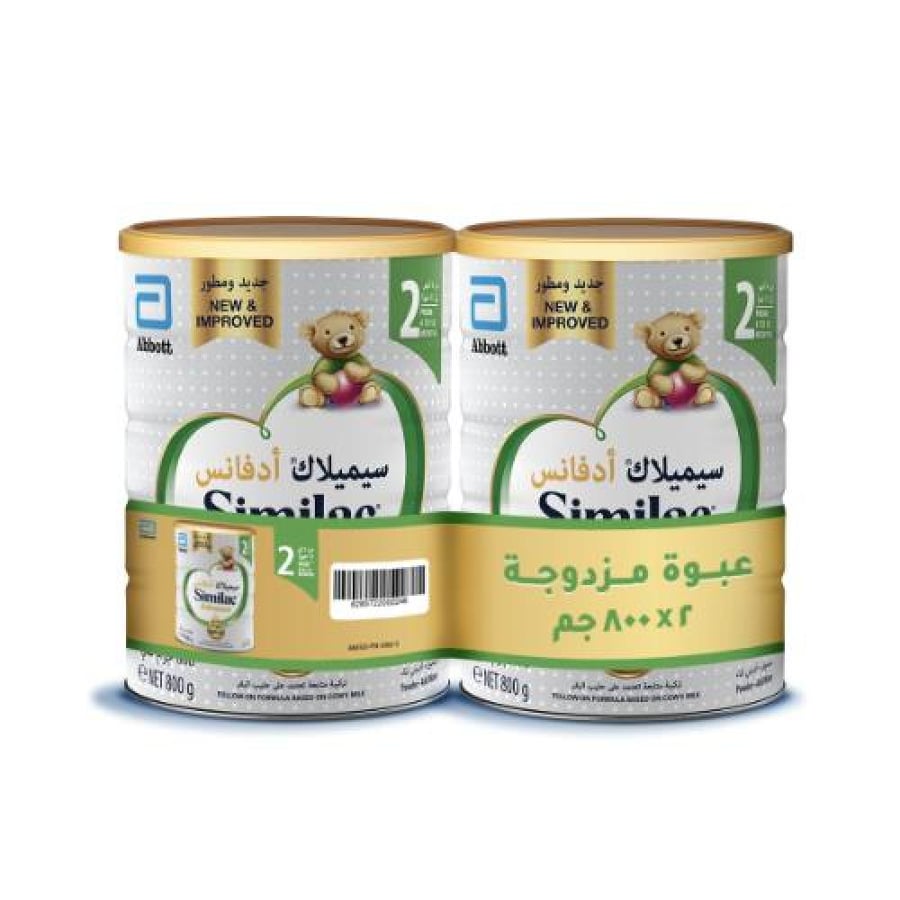 سيميلاك جولد، حليب أطفال المرحلة 2 عبوة مزدوجة، 2×800 جم - 1 عبوة