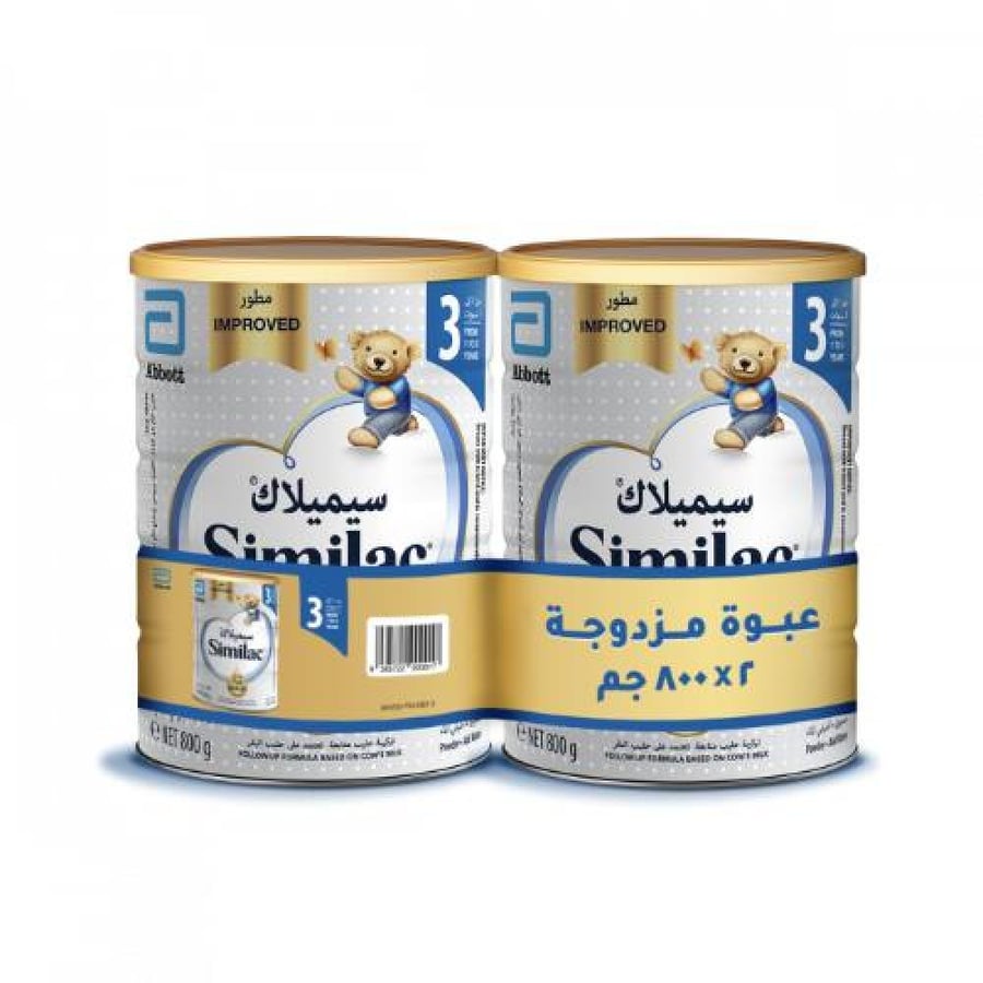 سيميلاك جولد، حليب الأطفال، المرحلة الثالثة، عبوة مزدوجة 800X2 جم - 1 عبوة