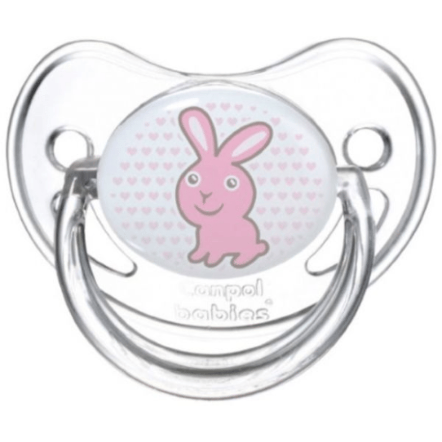 CANPOL Orthodontic silicone soother 6-18 months assorted (1p