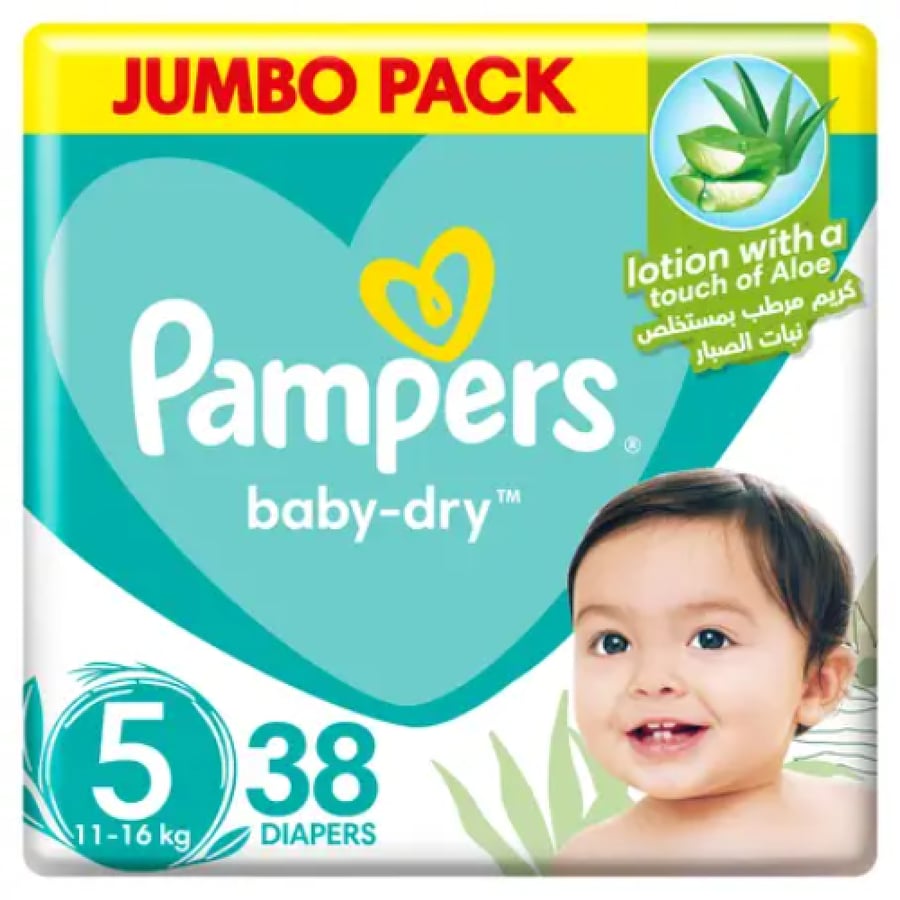Pampers Active Baby Dry Diapers Size 5 | 38 Diapers