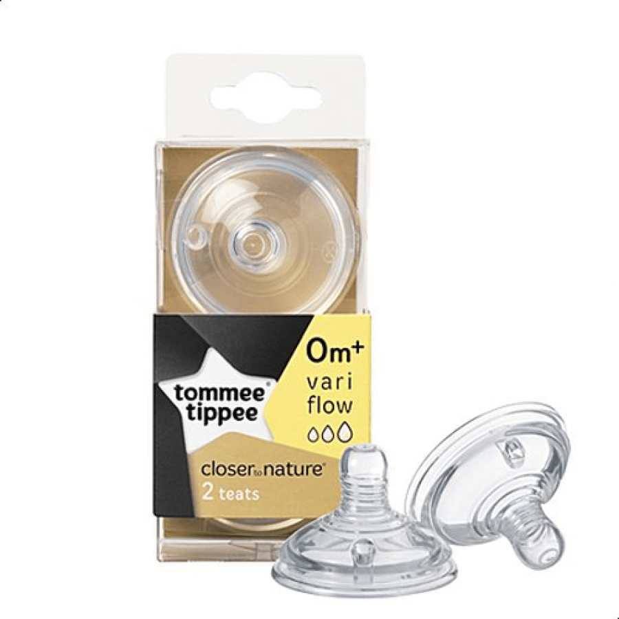 Tommee Tippee TT42214040 Closer to Nature Easi-Vent Vari Flow Teats, 2 Count