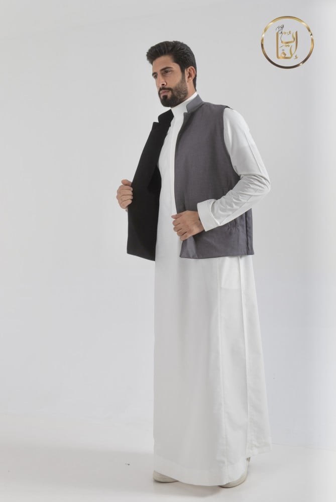 سديري جوخ لون اسود - رمادي
