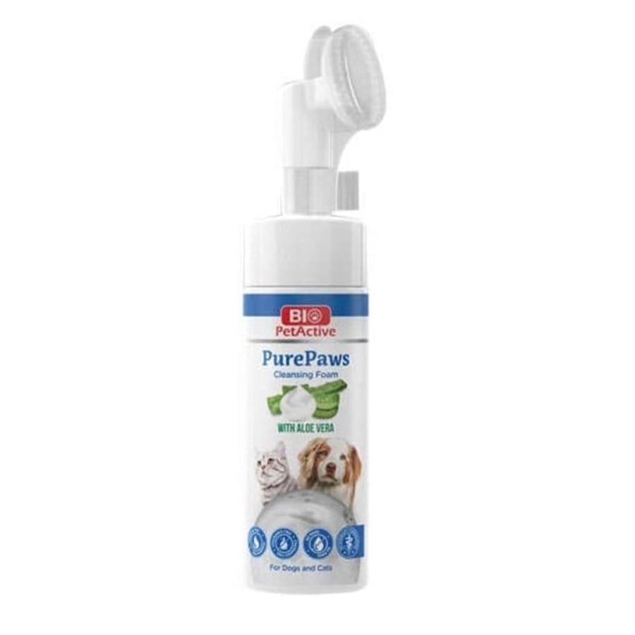 بيو بيت اكتيف بيور باوز رغوة تنظيف بالصبار للقطط والكلاب Bio Pet Active 150ml