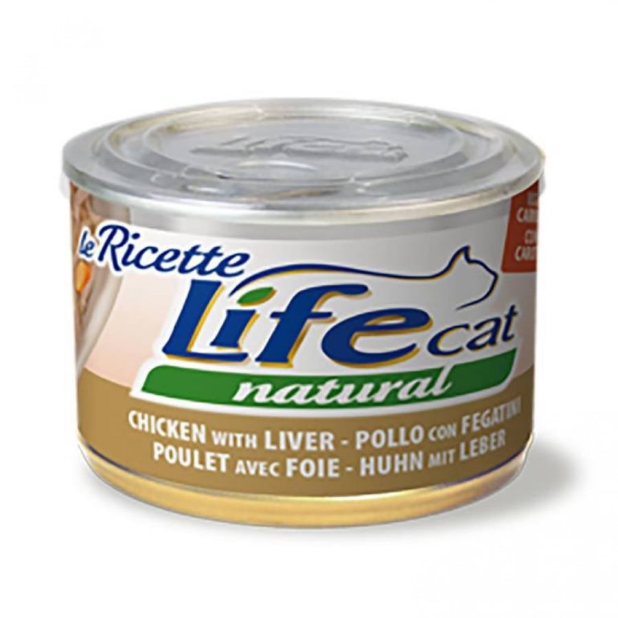 لايف كات معلبات الدجاج بالكبده والجزر LifeCat 150g
