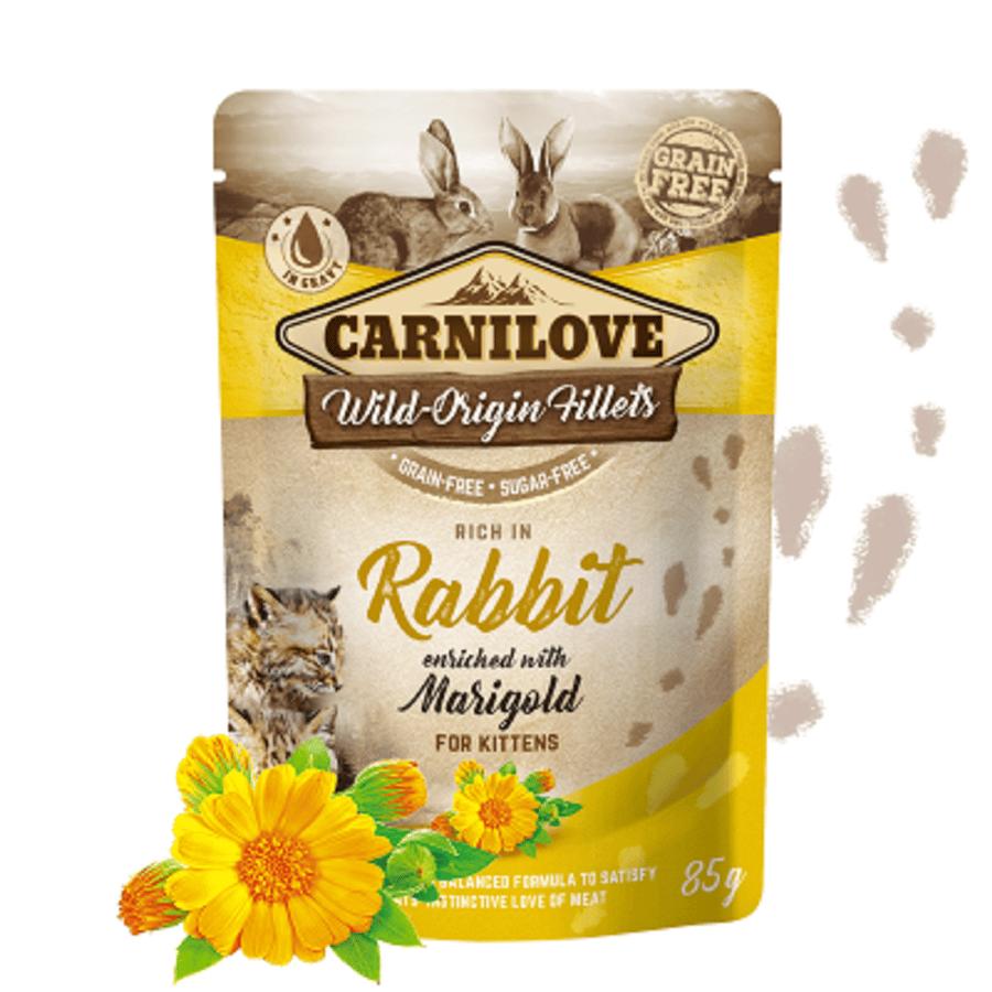 Carnilove Cute Rabbit with Velvet Flower for Kittens Carnilove 85g