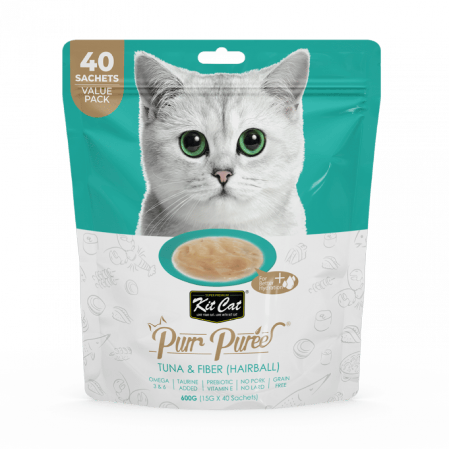 كت كات مكافات كريمية بالتونا و الالياف لكرات الشعر KitCat 40x15g