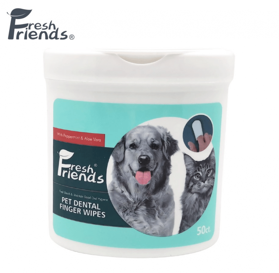 فريش فريندز مسحات بالاصابع لتنظيف الاسنان للقطط والكلاب Fresh Friends 50x