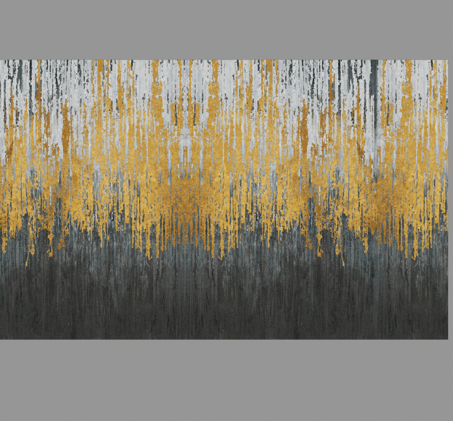 لوحة تجريد ABSTRACT GRAY GOLD