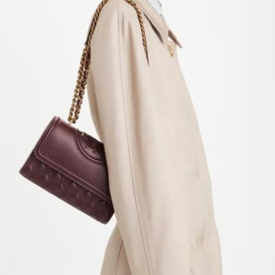حقيبة توري بورش فليمنج سمول فوري | Tory Burch Fleming Small Convertible Shoulder Bag - Albarossa
