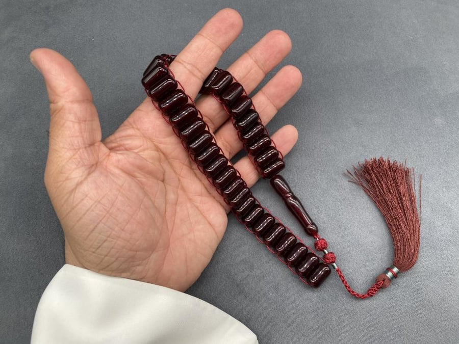 Greek rosary, maroon color