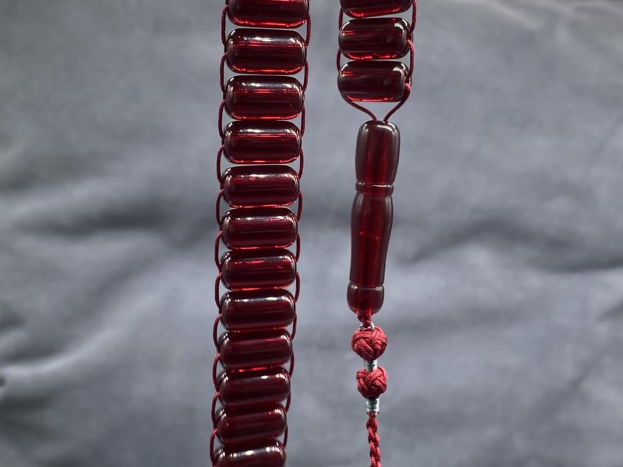 Greek rosary, maroon color