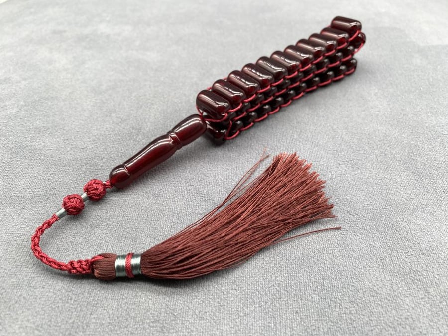 Greek rosary, maroon color