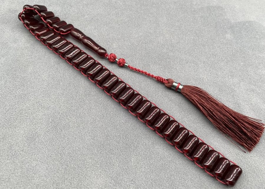 Greek rosary, maroon color