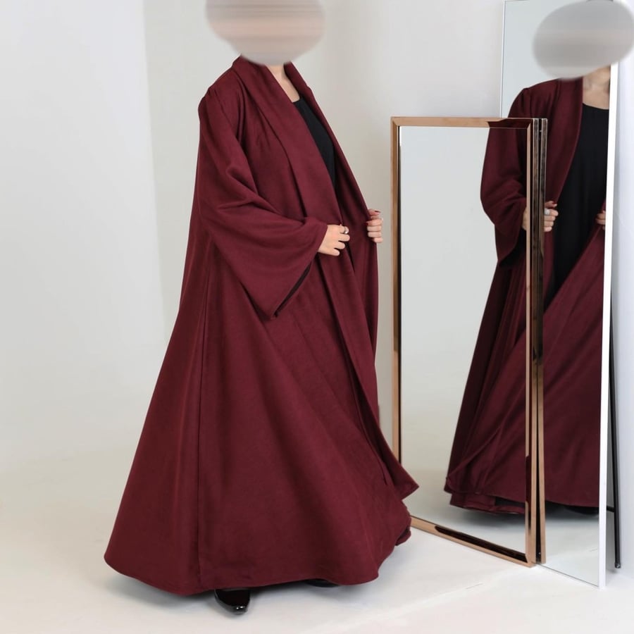 Winter Abaya Red