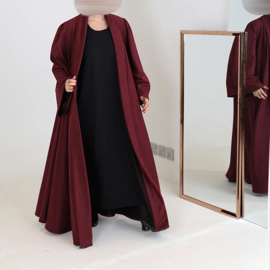 Winter Abaya Red