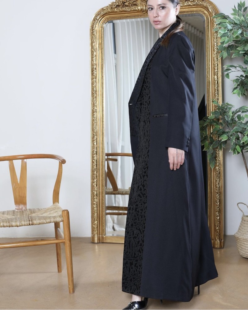 Black unique blazer Abaya