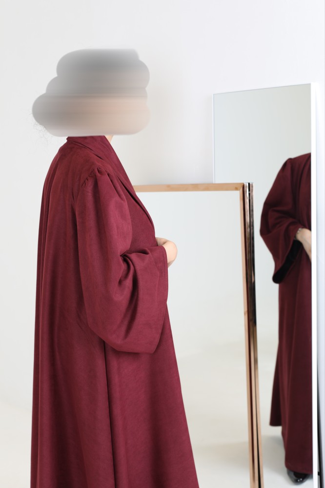 Winter Abaya Red