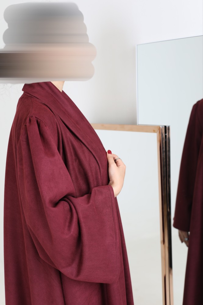 Winter Abaya Red