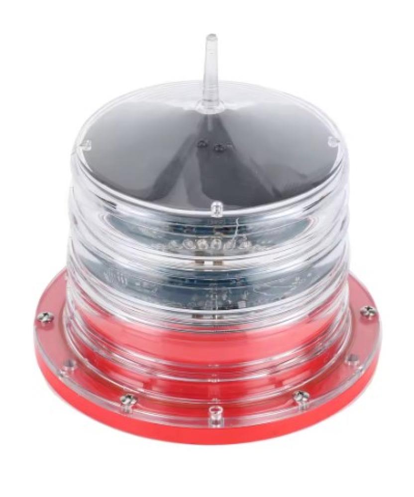 مصباح انارة فنار أرشادات السفن البحرية المقاوم للماء طاقة شمسية LED ، IP68