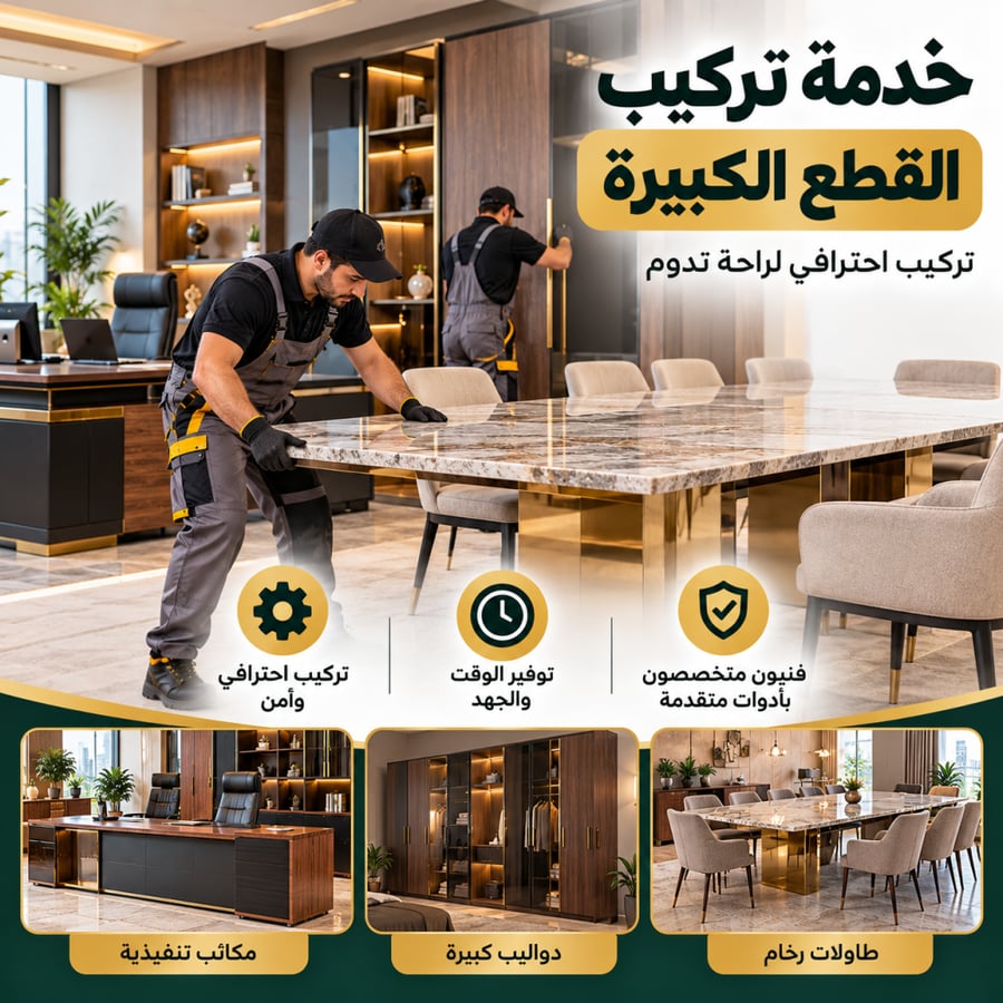 خدمة تركيب القطع الكبيرة