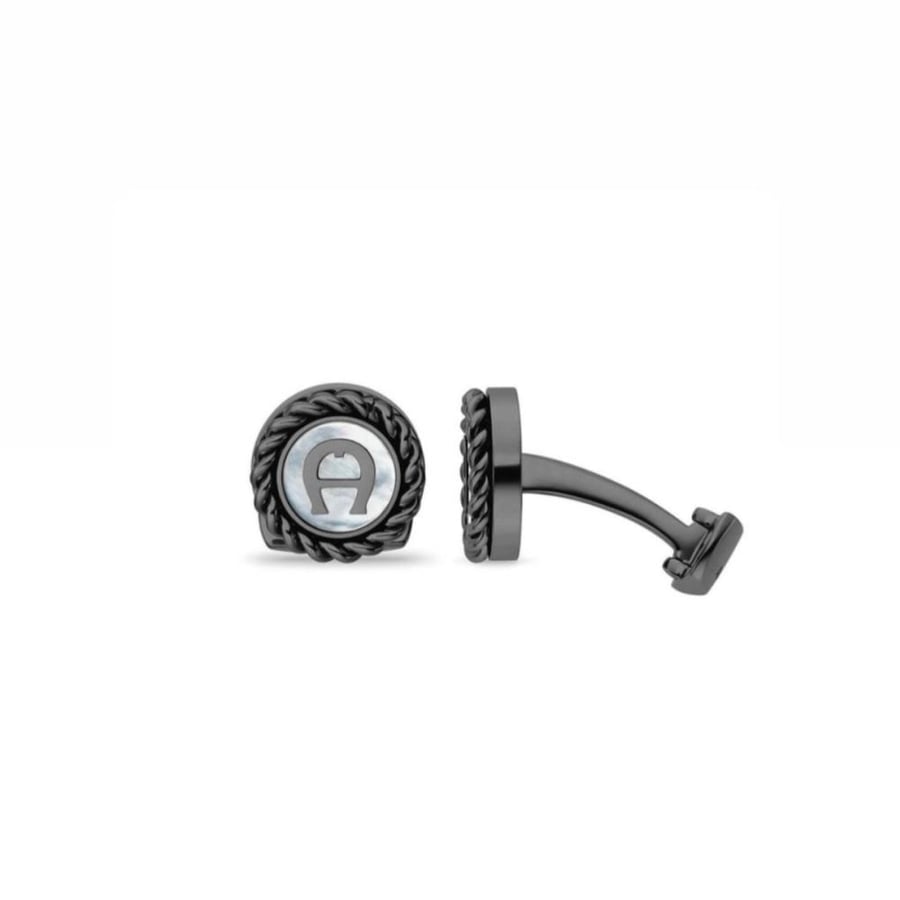 Aigner sleeve buttons - black