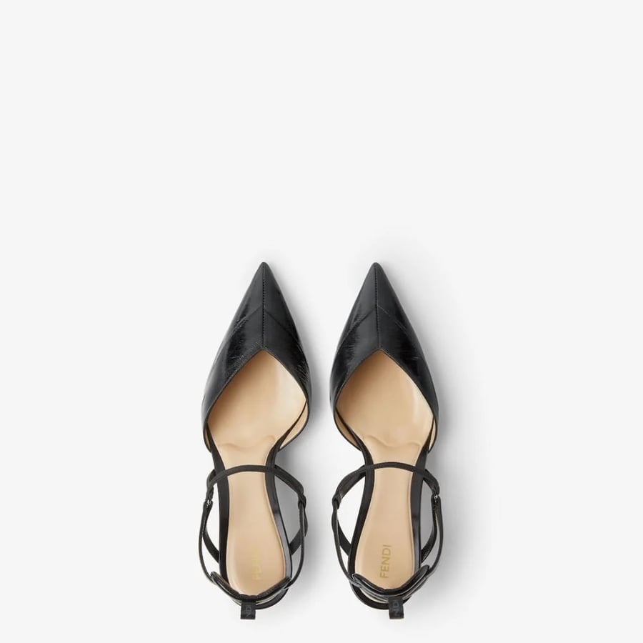 حذاء Fendi بكعب - أسود