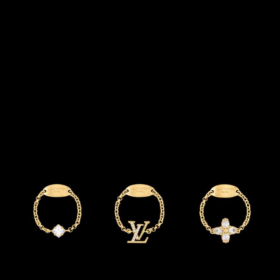 مجموعة خواتم  LV - ذهبي