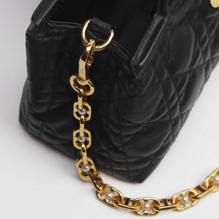 حقيبة Dior Jolie Top Handle ميني - أسود