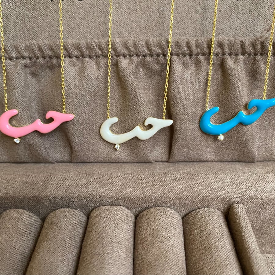 سلسلة حب باللون الابيض فضة عيار 925 مطلية بالذهب مع حجر الزركون