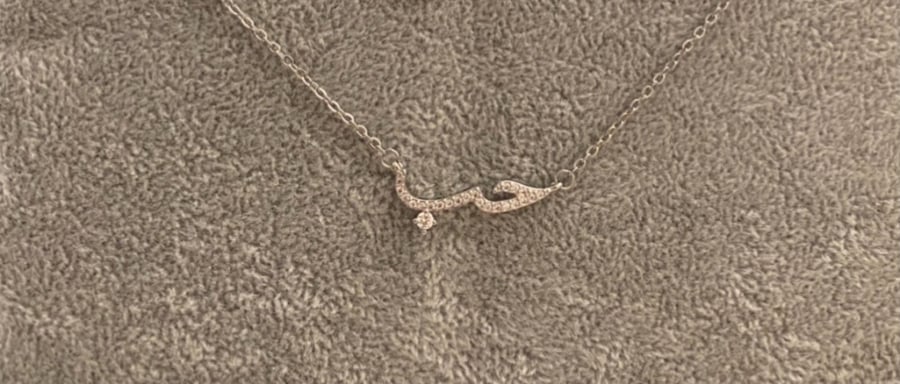 silver love necklace فضة عيار 925