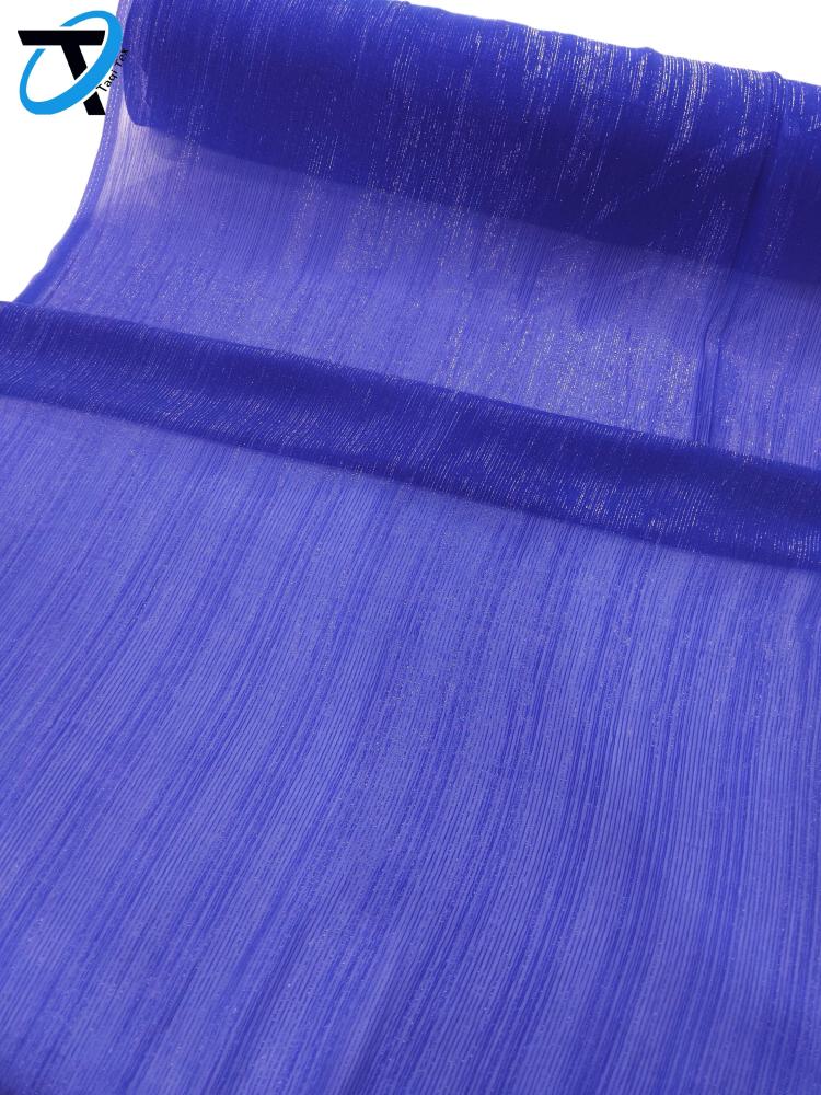 شيفون مقلم بالذهبي