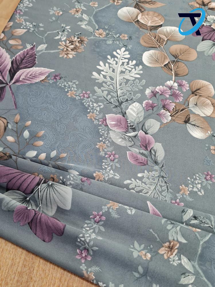 Silk with floral pattern