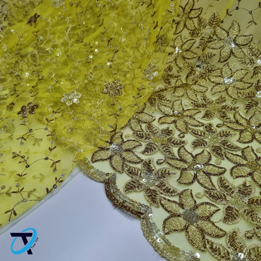 A hill with gold embroidery border