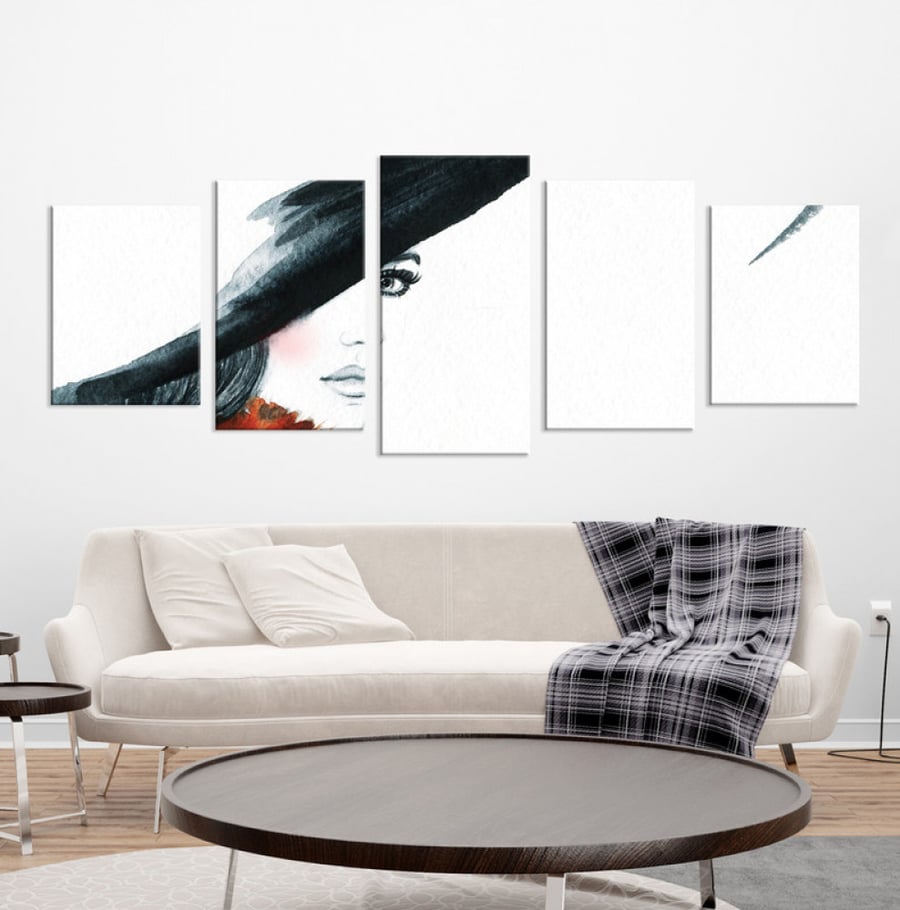 A wall art painting for home decor printed on canvas fabric with a hidden frame size 150 × 60 cm