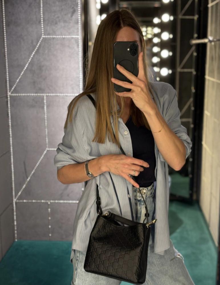 قوتشي باكيت امبليم ميني | Gucci Gg Emblem mini Leather