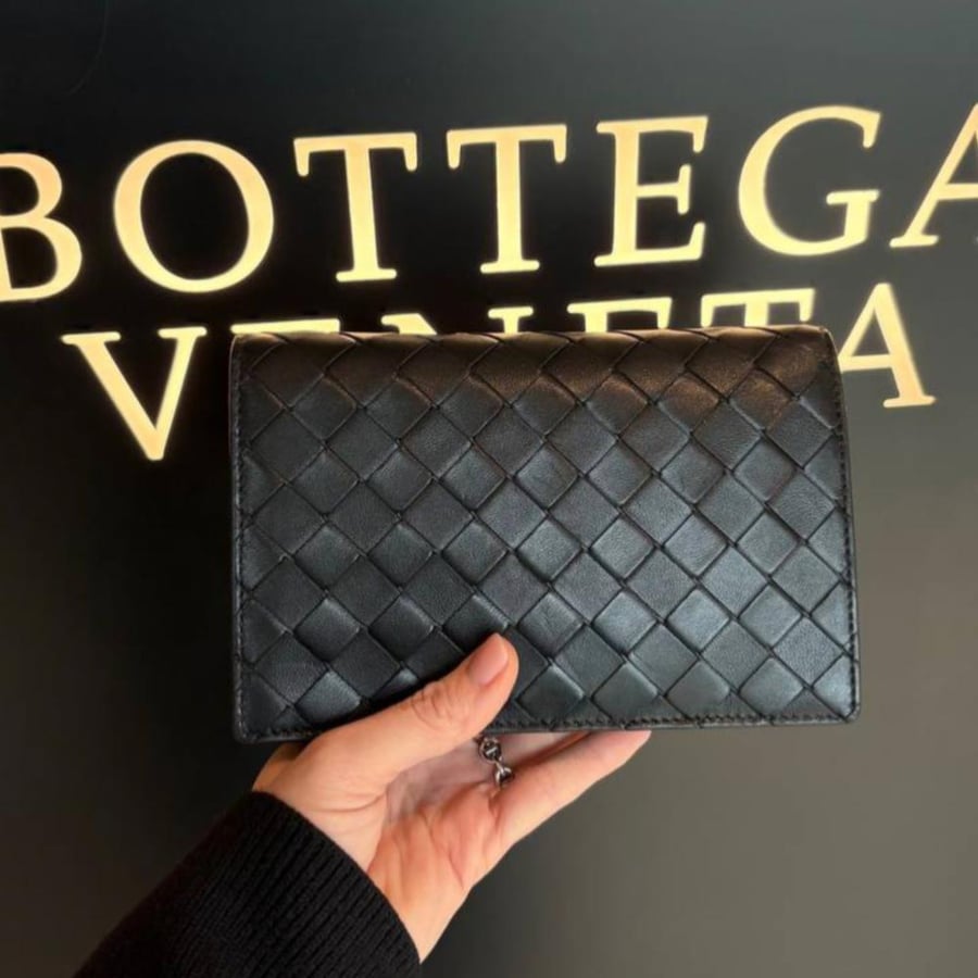 بوتيقا فينيتا حقيبة أسود صغيرة | Bottega Veneta black mini bag