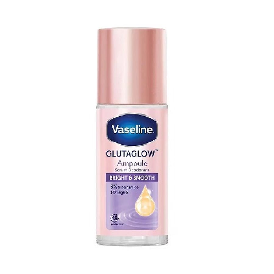 Vaseline Gluta Glow Ampoule Serum Deodorant Bright and Smooth 3% Niacinamide and Omega 6 45ml