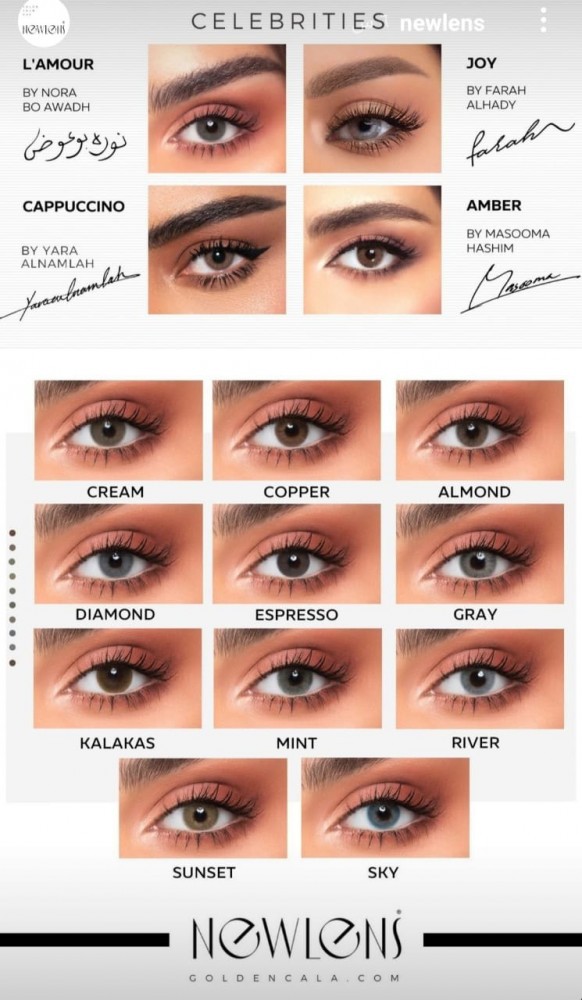 Newlens contact lenses - name of the color is mint