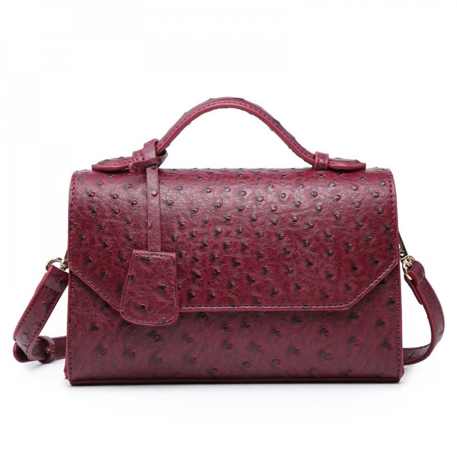 حقيبة جلد ماروني bag 13