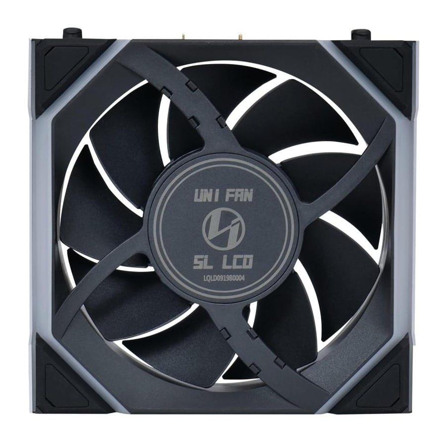 طقم مراوح كيس Lian Li UNI FAN SL Wireless LCD 120 — 3 مراوح - أسود