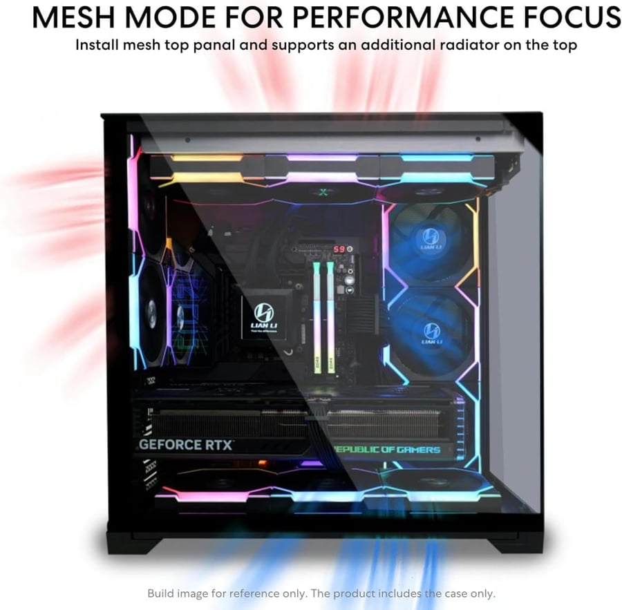 كيس كمبيوتر Lian Li O11 Vision Compact Mid Tower - أسود